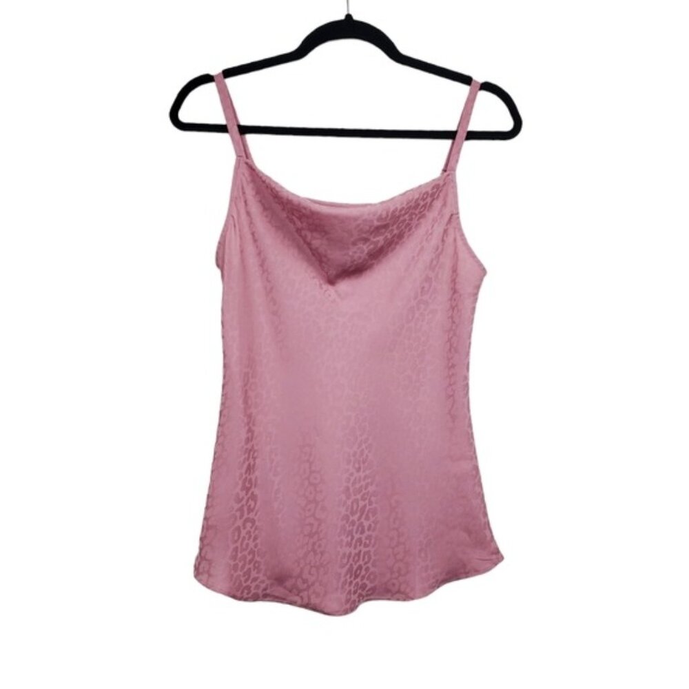 White House Black Market Womens Pink Leopard Jacquard Cami Tank Top Size XXS - Picture 2 of 4
